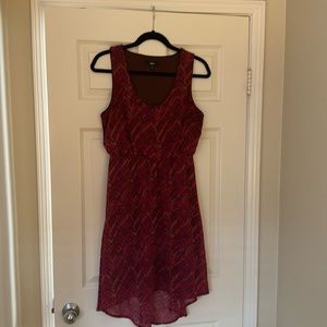 Mossimo size medium patterned dress pink red